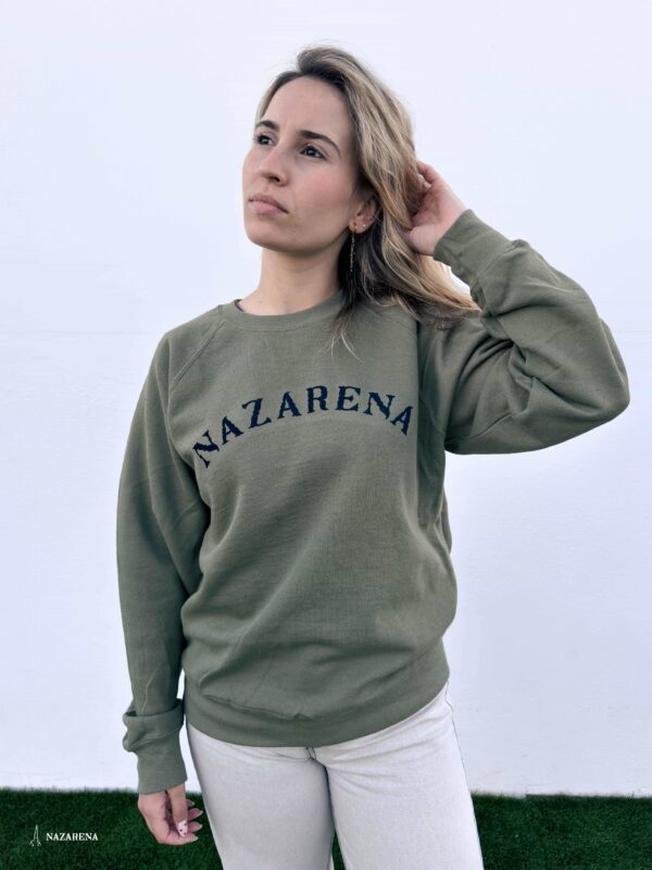 Sudadera Nazarena Unisex Verde Oliva
