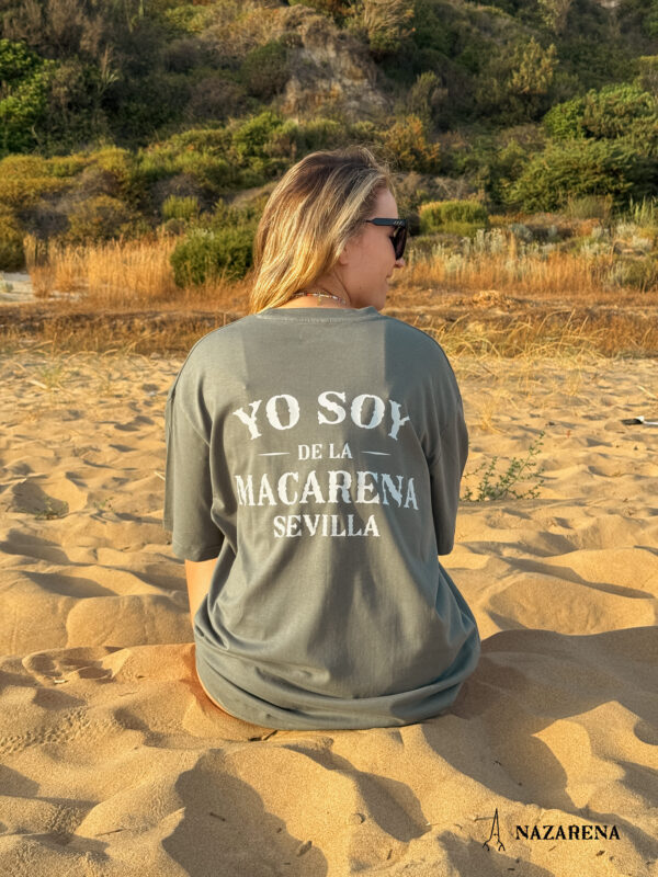 Camiseta Oversize Unisex Verde Salvia Personalizable - Imagen 4